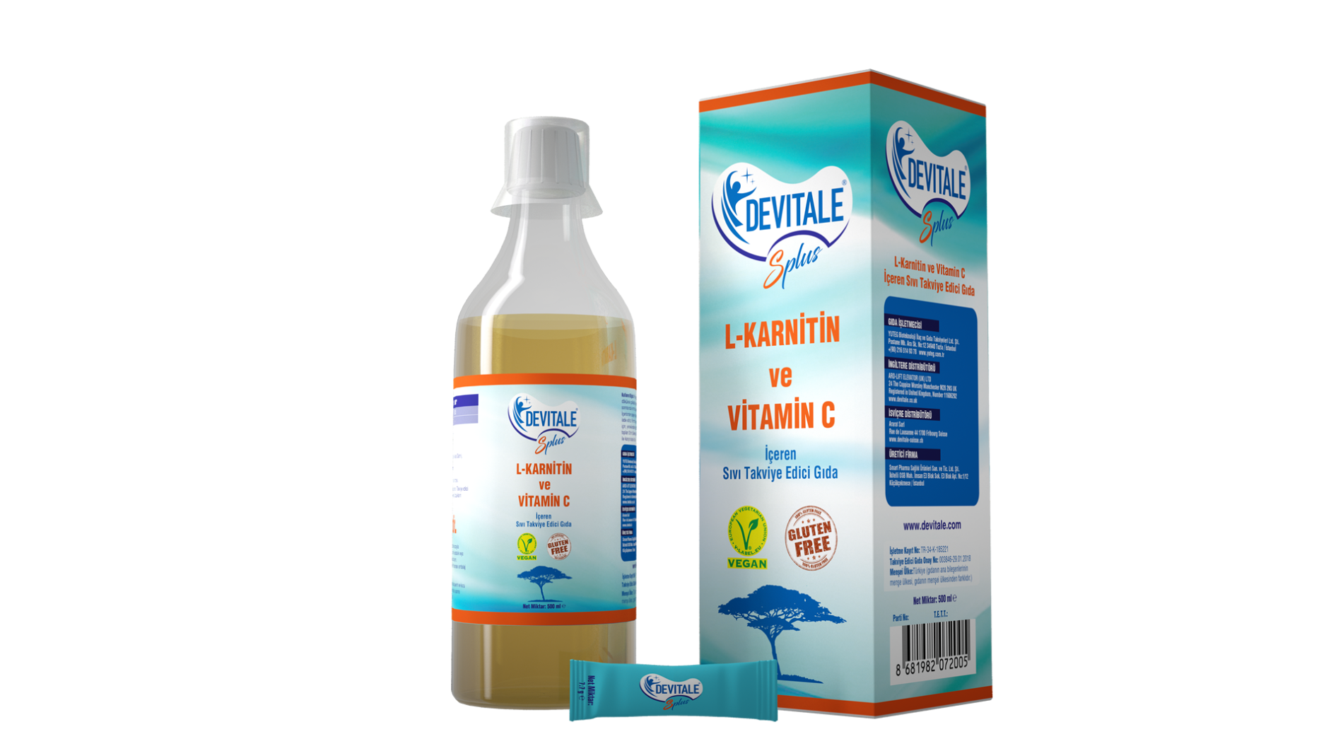  Devitale Splus - L-Karnitin ve Vitamin C İçeren Sıvı Takviye Edici Gıda (500 cc)